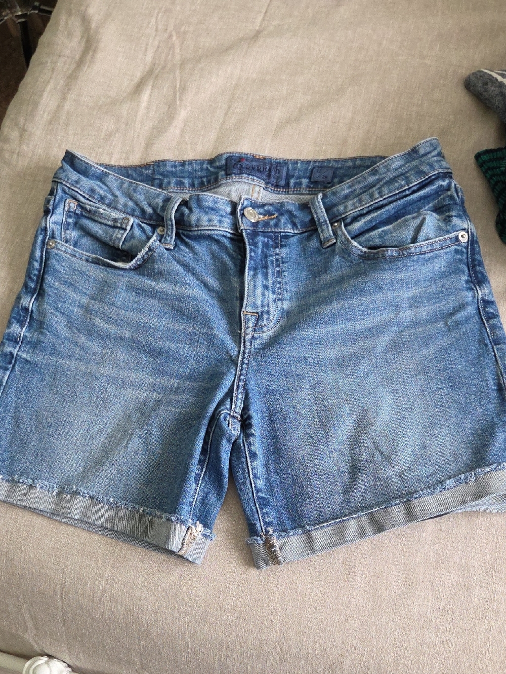 Lucky Brand The Roll Up Denim Cutoff Shorts